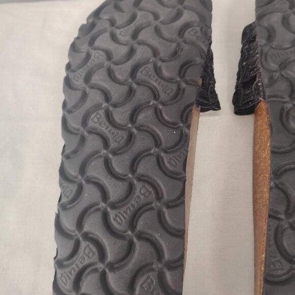 ❤️Lot 2 BIRKENSTOCK + FANTASY + Black Woven Fussbett Slip On Sandals 36 6.5 - Picture 5 of 11